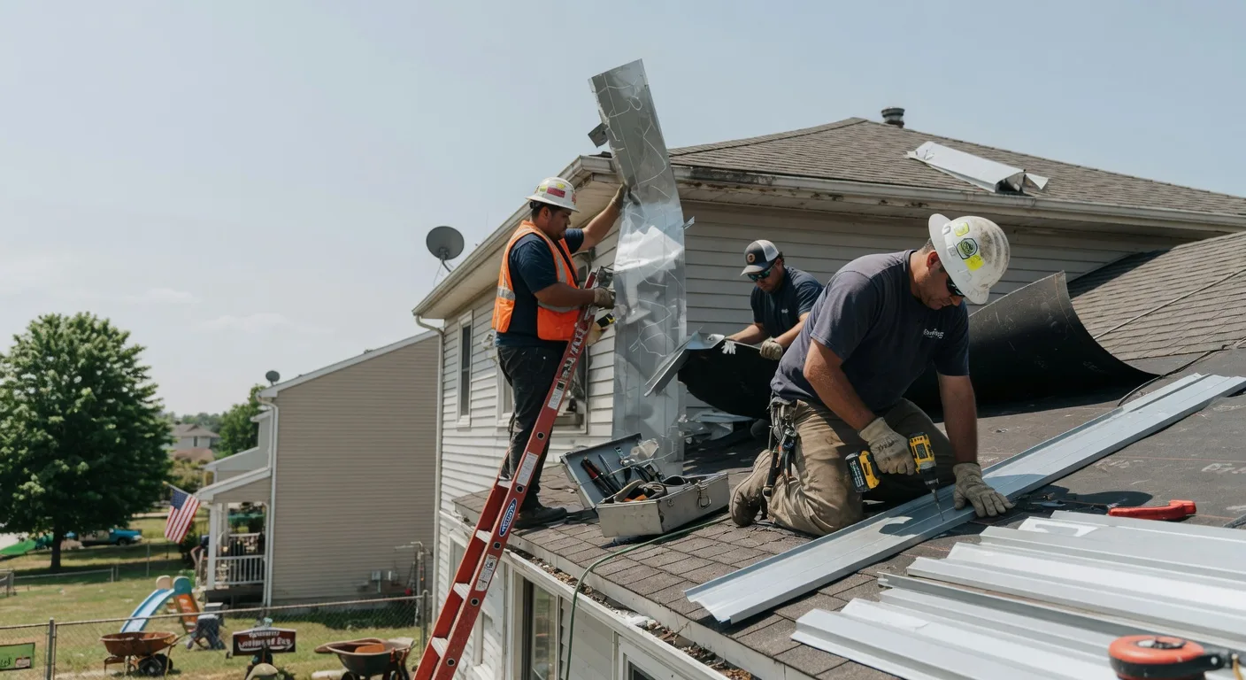 Storm Damage Metal Roof Repair in Cave In Rock, IL